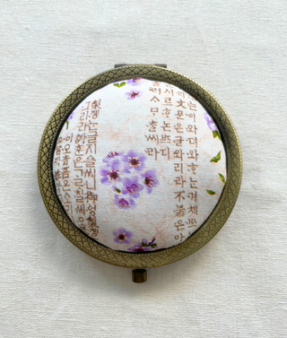 Miroir compact en tissu traditionnel coréen