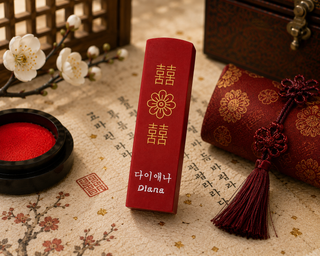 Tampon Coréen Personnalisé en Hangul | Dojang Gravé sur Pierre