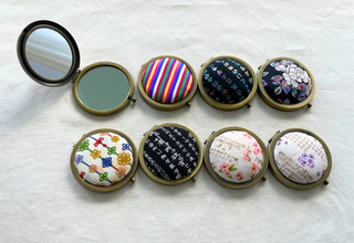 Miroir compact en tissu traditionnel coréen