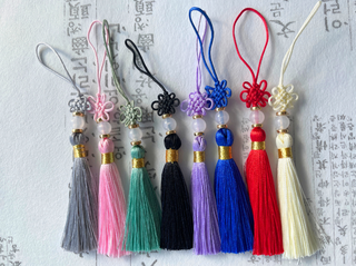 Chouchou Coréen Fait Main – Tissu Hunminjeongeum & Pendentif Norigae Personnalisable