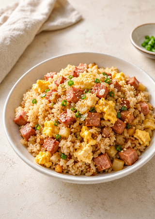 Recette de riz frit coréen au Spam, pommes de terre et œufs – PDF anglais à télécharger