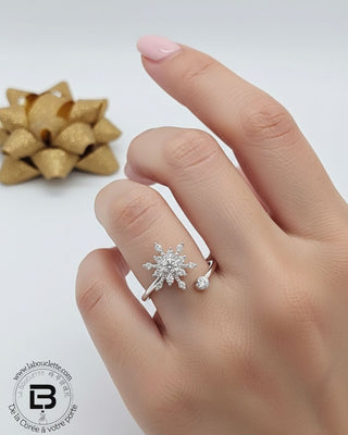 Bague en argent 925 Flocon de neige