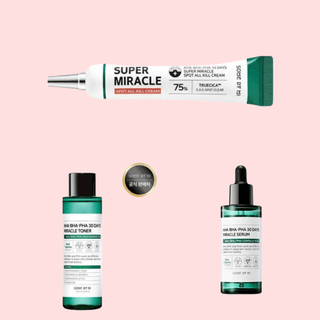 SOME BY MI - ACNE SET - Toner + Serum + Cream - La Bouclette