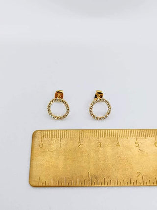 Boucles d'oreilles argent 925 cercle et pierres en acrylique - La Bouclette