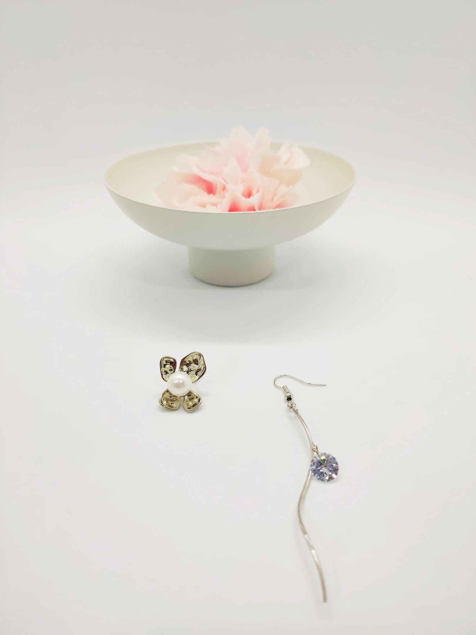 Boucles d'oreilles diamant fleuri - La Bouclette