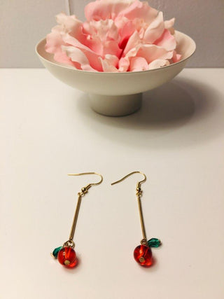 Boucles d'oreilles petite pomme - La Bouclette