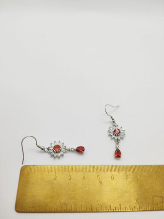 Boucles d'oreilles soleil rouge - La Bouclette