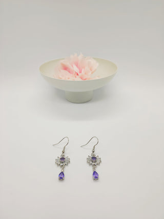 Boucles d'oreilles soleil violet - La Bouclette