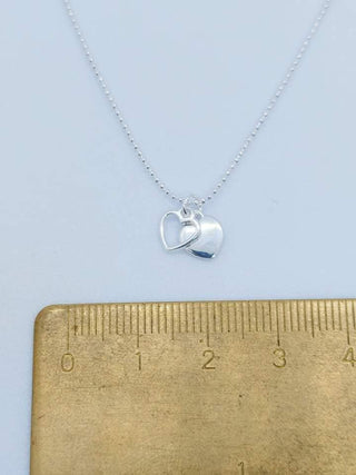 Collier double petit coeur en argent 925 - La Bouclette