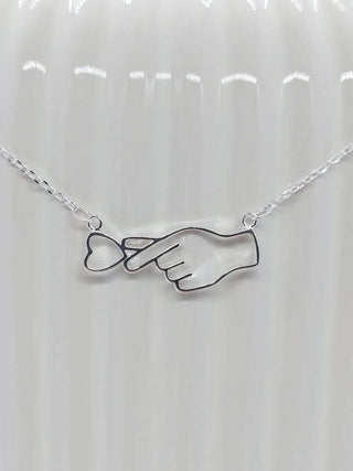 Collier en argent 925 coeur coréen - La Bouclette